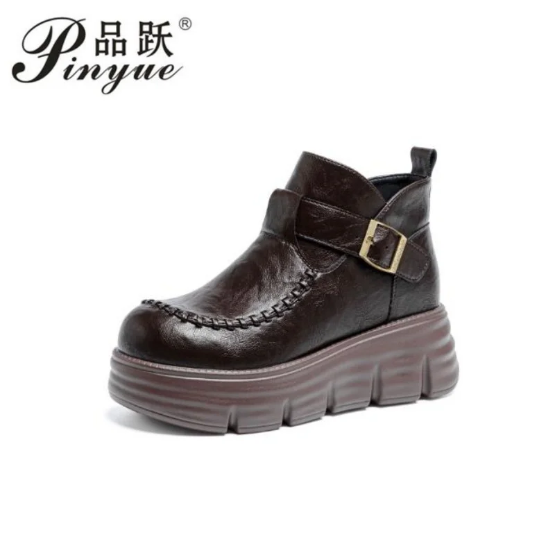 Women's Ankle Boots High Heels Platform Shoes Woman Winter Boots Designer Dress Women Snow Botas Trend New Zapatos Female 34-40