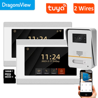 Dragonsview Tuya 7 inch Wired Video Door Phone Intercom 1080P Outdoor Camera Two-Wire Remote Unlock Wifi Wireless Motion Detect