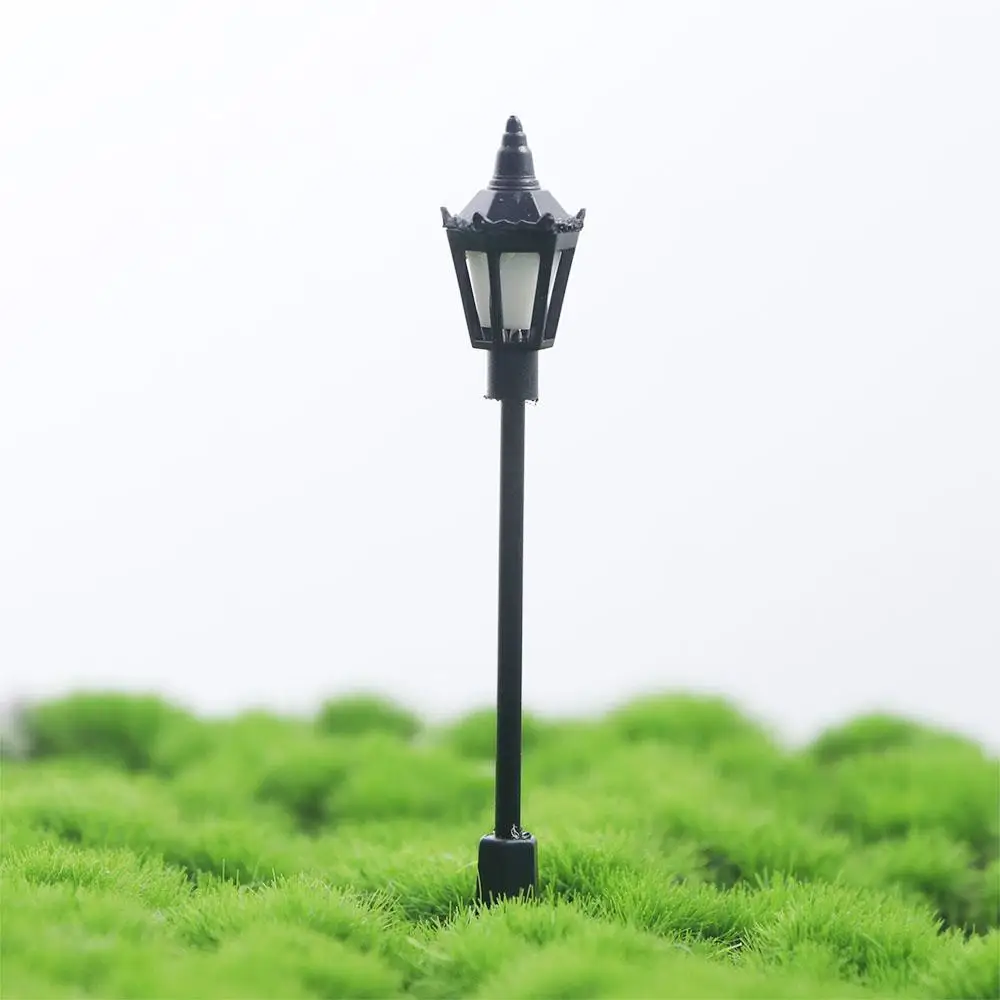 10Pcs 1:100 Scale Lights Model DIY Ornaments Simulation Landscape Lights Outdoor Decorative Led Lamppost Garden Street Lamp