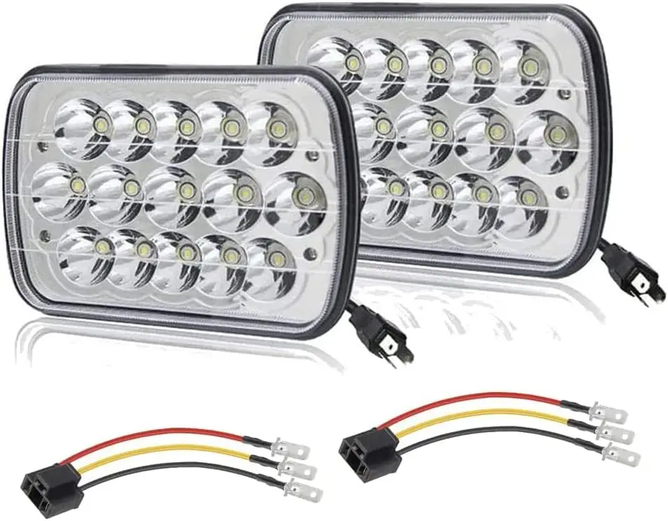 

7x6 Inch Super Bright High/Low Beam Headlight Pair for Trucks and Vans, Easy Installation