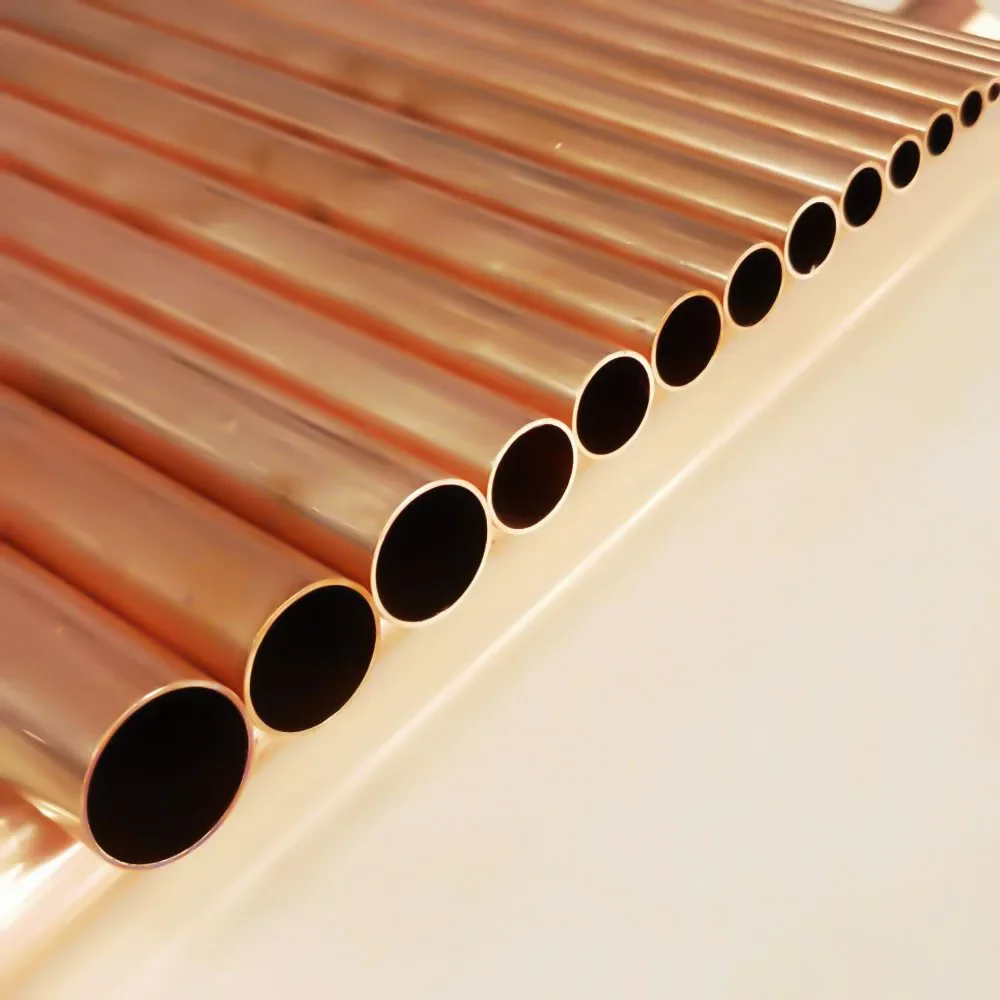 Copper tube OD17-30mm length300 500mm Round  Copper alloy Pipe Straight red copper  precise thickness 0.5-2