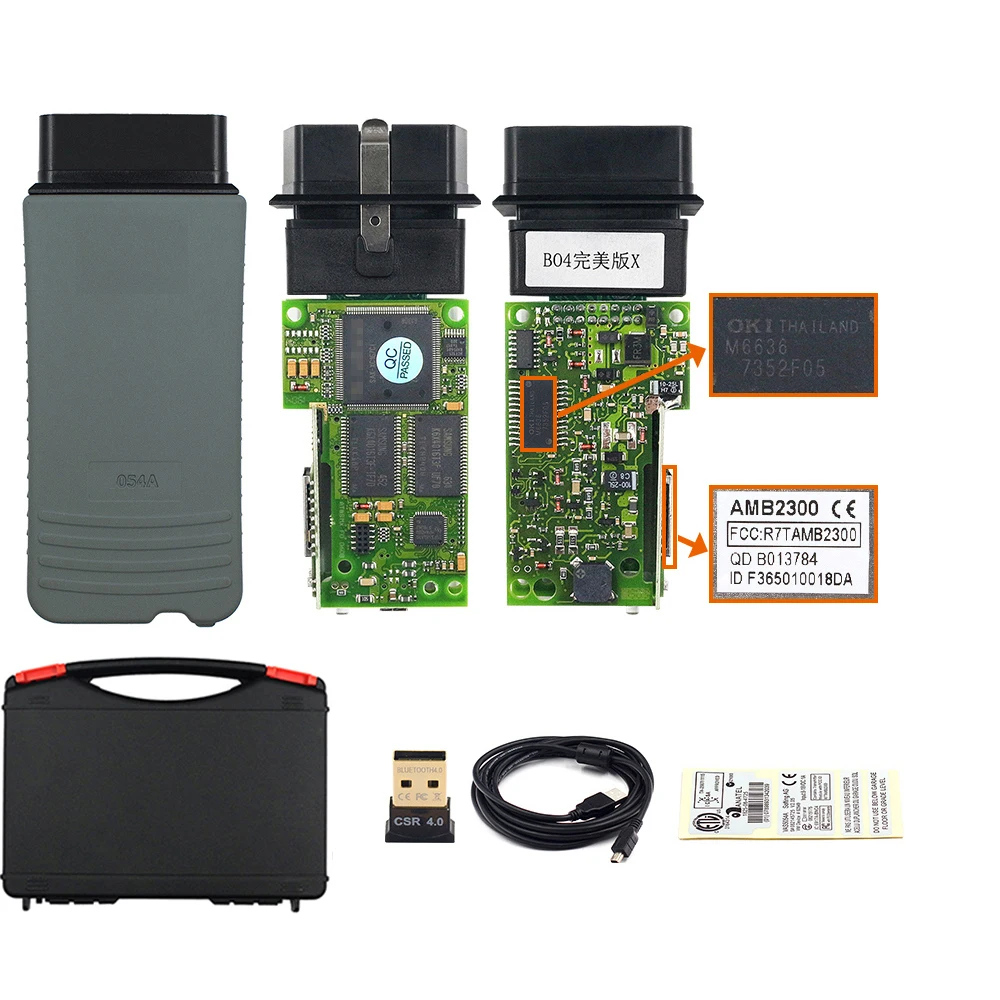 Best NEW 5054A V7.21 Original OKI Bluetooth BT4.0 AMB2300 Better 6154 OBD2 Car Diagnostic Tool Support Firmware Software Upgrade