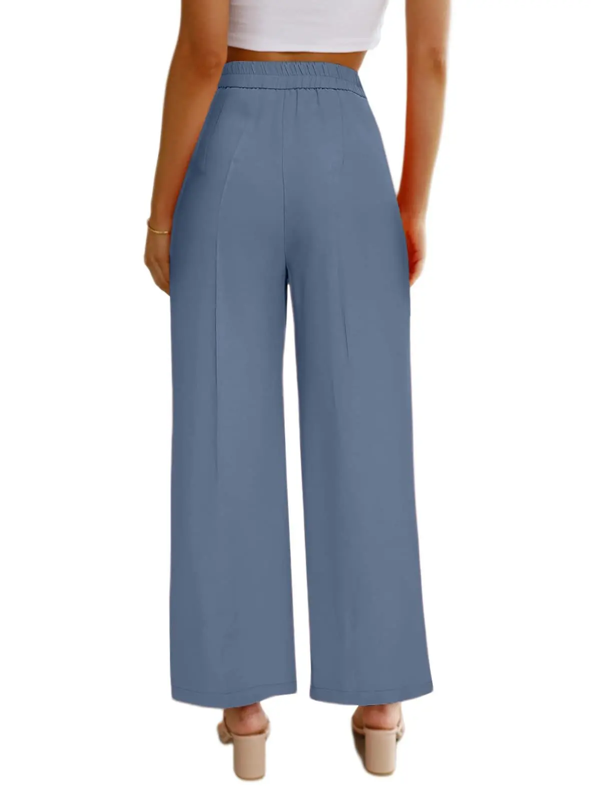Women's High Waist Wide Leg Dress Pants - 2025 Office Trousers with Pockets