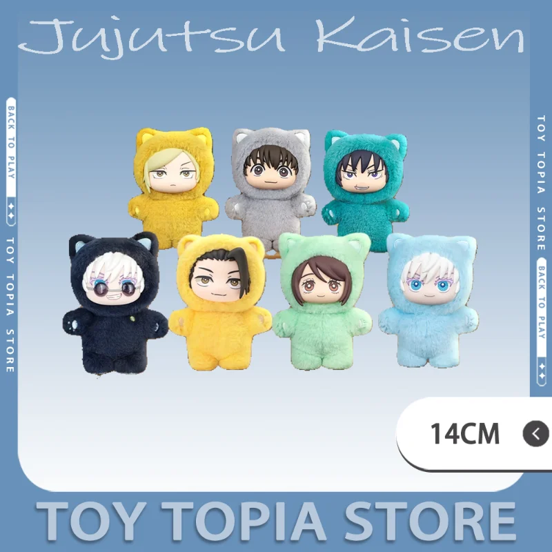 

2025 new Original Jujutsu Kaisen 2 Cat Ear Plushie Series Blind Box Mystery Box Anime Figure Room Decoration Collection Toy Gift
