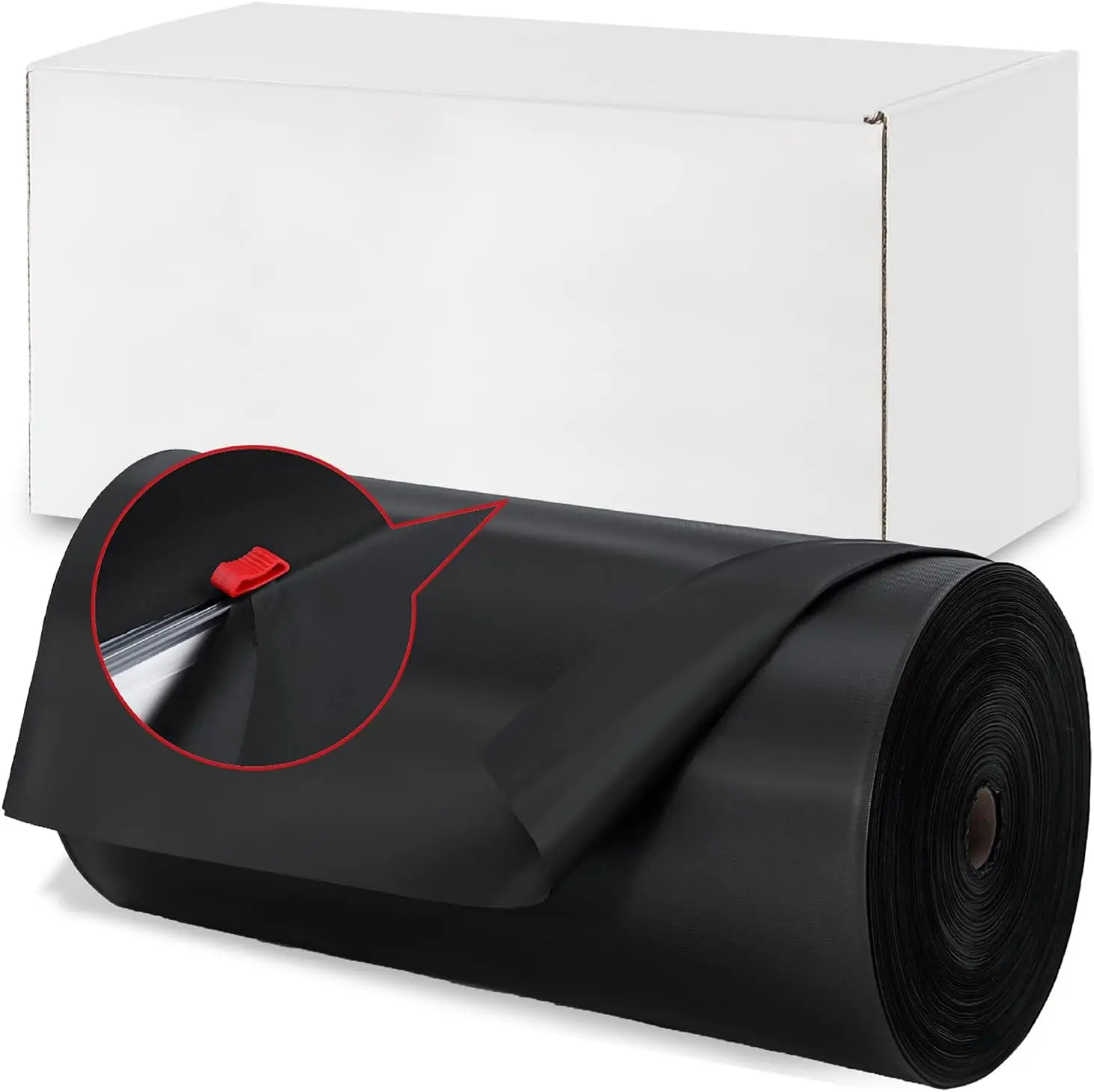 

Plastic Tablecloth Roll 410ft x 54in Black Disposable PEVA Table Cover with Cutter