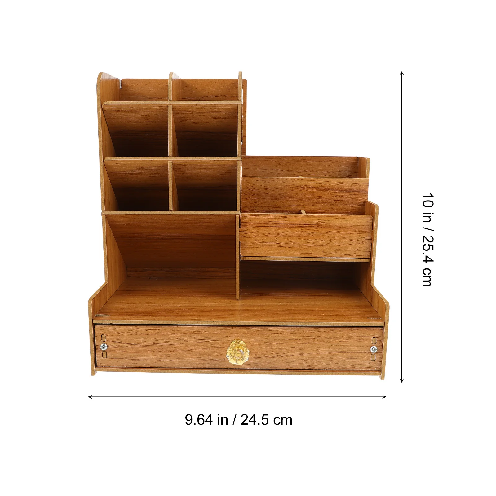 

Office Cherry Wood Pen Holder Wooden Stationery Organizer Storage Box Desk Coffee
