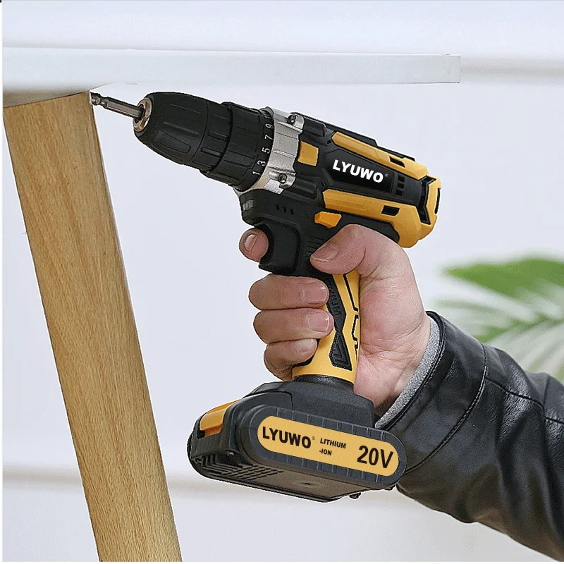 LYUWO LW-5012 12V Cordless Electric Drill Rechargeable Power Drill with Battery Charger and Screwdriver Bit