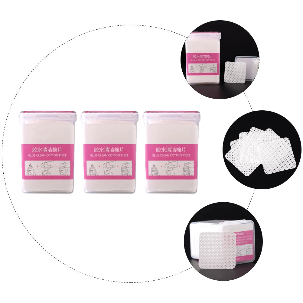

600 Sheets Cleaning Pads Wipes Non-woven Fabric Cleansing Eyelash Extension Glue Remover Nail Art Makeup Travel Size