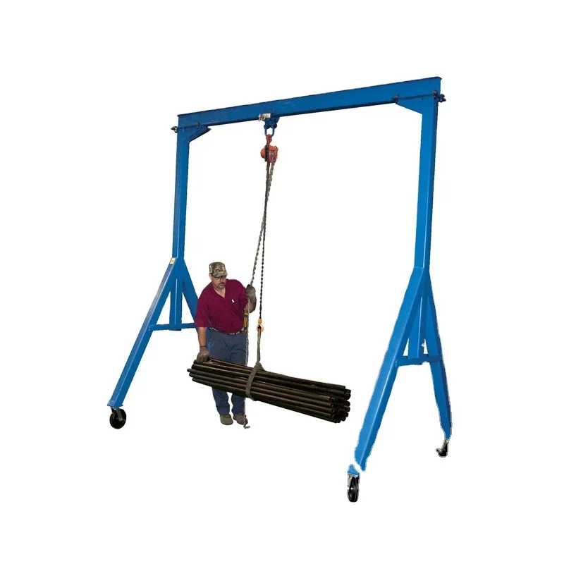 Hot Selling 10 Ton Portable Mini Gantry Crane China's Single Beam Essential Motor Bearing Gearbox Gear New Outdoor Hoist