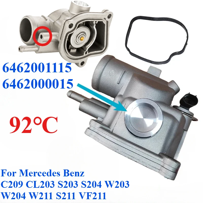 92℃ 6462001115 6462000015 6462000915 For Mercedes Benz C209 CL203 S203 S204 W203 W204 W211 S211 VF211 Engine Coolant Thermostat