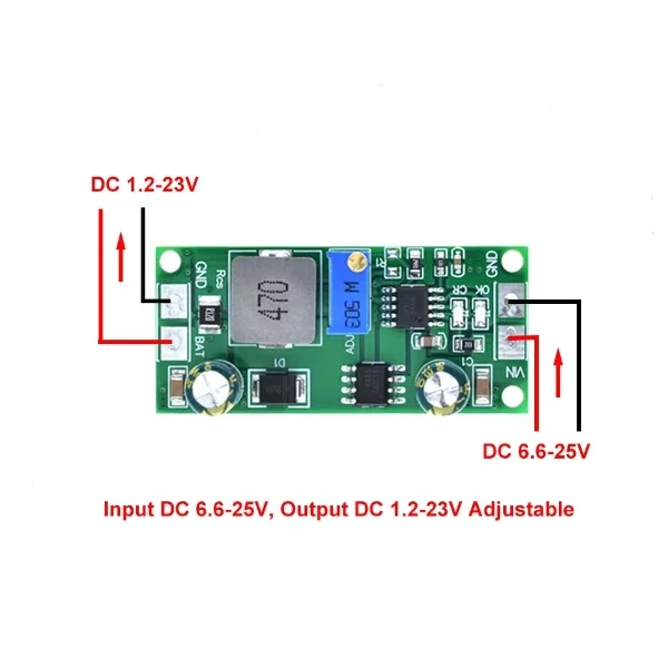 DC 3.7-18.5V lithium battery charging module 18650 lithium titanate battery charging board solar battery 1A