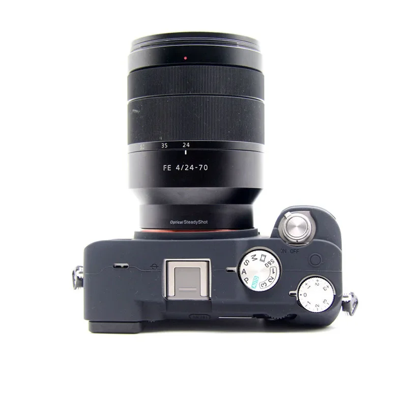 For Sony A7C DSLR Camera Silicone bag Anti-fall Scratch-resistant protective Soft case cover +1PCS Free Tempered Film