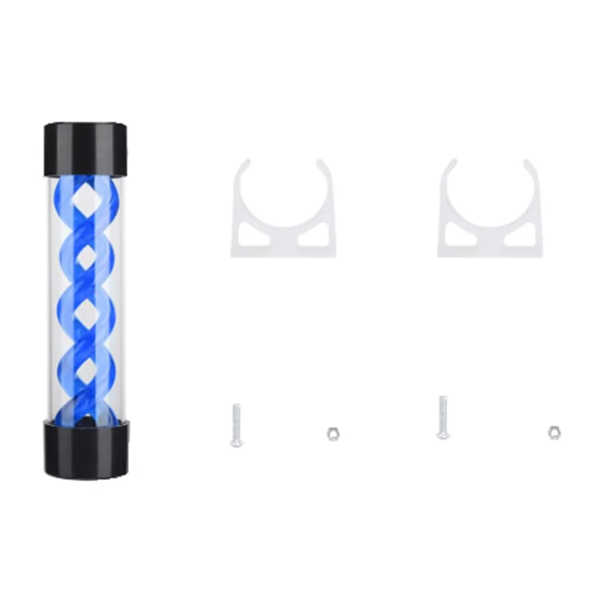 【Sleek Design】4Pcs 200Mm Water Cooling PC Water Tank Computer Water Cooling Tank With G1/4 Thread For PC Computer Cooler(Blue)