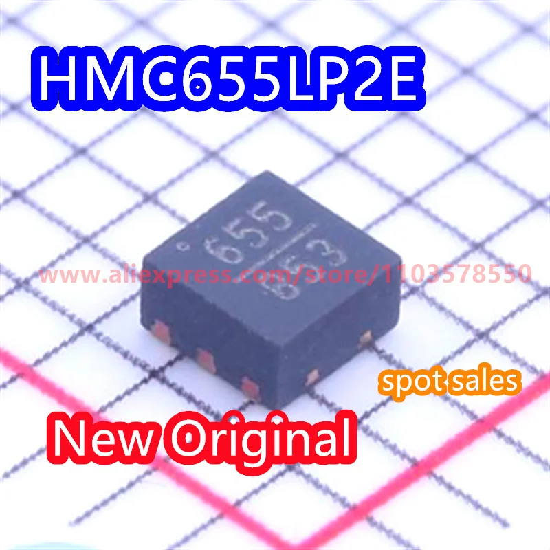 5PCS  100% New original HMC655LP2ETR RF filter attenuator IC chip HMC655LP2E HMC655 package QFN6 code 655