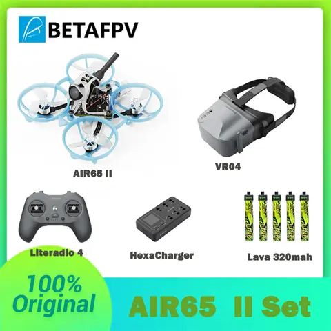 BETAFPV Air65 II ELRS 2.4G Matrix 5IN1 II FC Brushless Whoop Quadcopter/VR04 FPV Goggles-Analog Version/HexaCharger 1S Charger