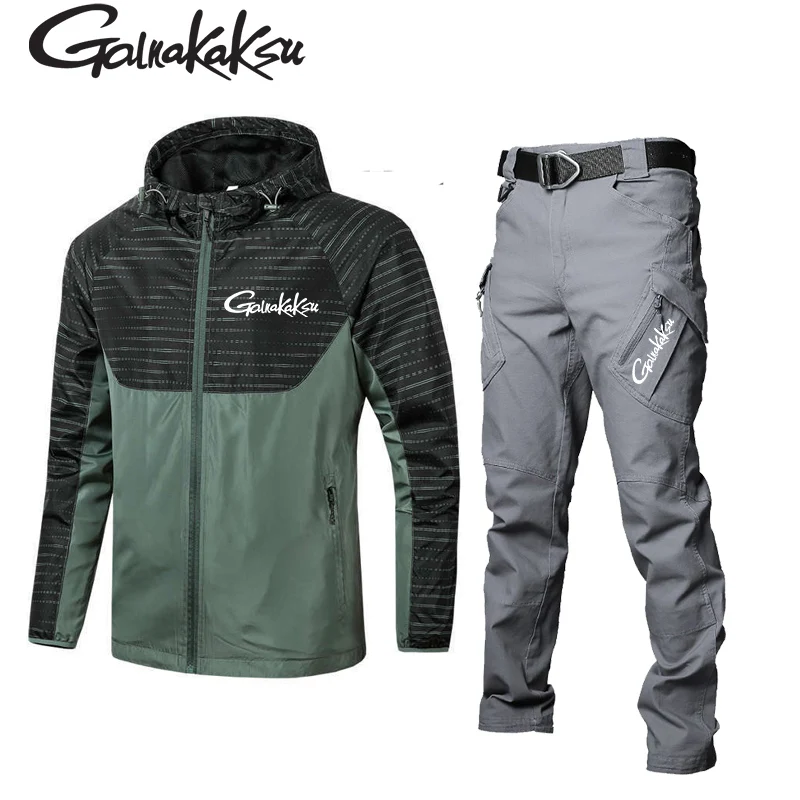 

Men's Spring Summer Sun Protection Season Sets Outdoor Sports Waterproof Clothing Hiking Fishing Suit Jacket Tactical Pants