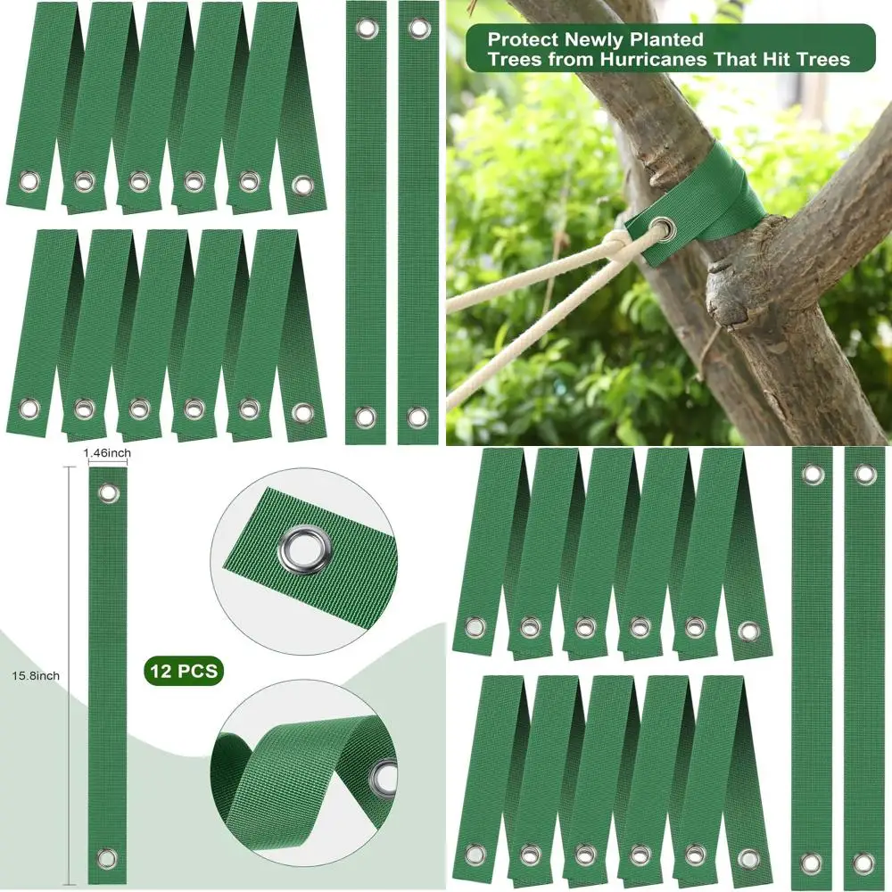 

150 PCS Tree Stake Straps, Nylon, Green, Perfect for Staking, Guying, Straightening & Protecting Trees, Heavy Duty, Rust-Resista