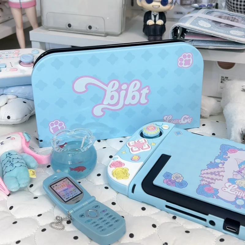 Kawaii Lolita Style Switch Protective Case Compatible With Switch 2 Console Controllers Joy-Con Large Capacity Storage Bags