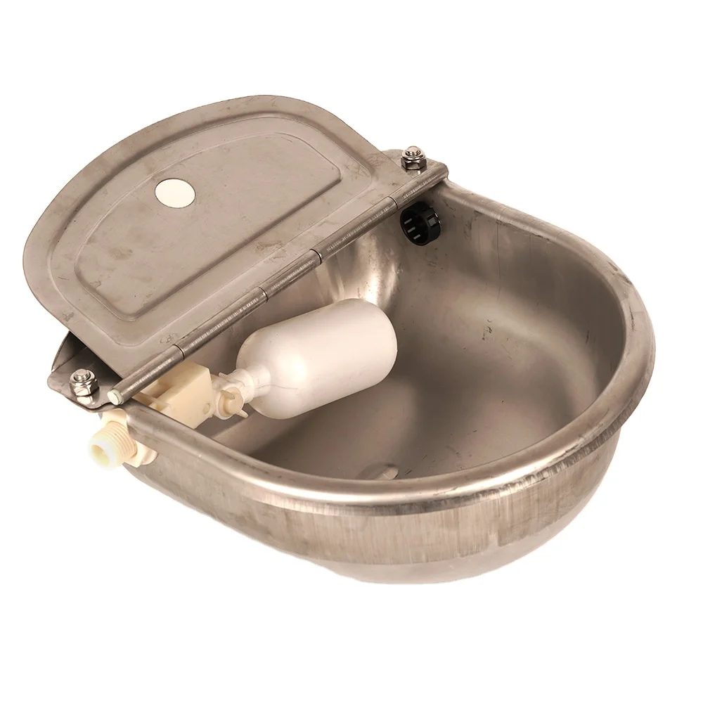 Stainless Steel Automatic Livestock Water Bowl, Cattle Horse Goat Sheep Feeder Trough Dispenser