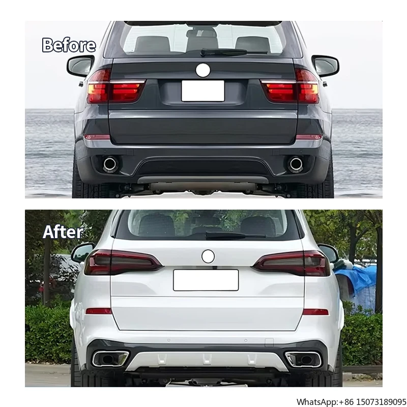 

Tegarry X5 E70 Upgrade to G05 M-Tech(2019-2022) Headlamp Fenders Trunk Tail LampCar bumper kit for 2008-2013