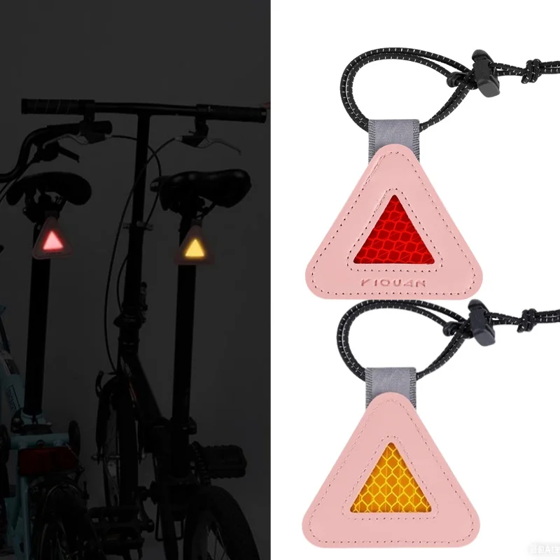 High Brightness Reflective Triangle Pendant Bicycle Night Riding Warning Pad Visibility Safety Accessory