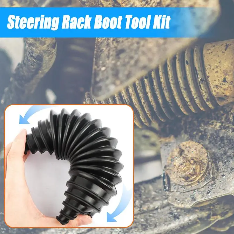 Rack And Pinions Boot 12-Piece Front Steering Rack Boot Silicone Bellow Boots Steering Rack Bellows Boots Wear-Resistant Tie Rod