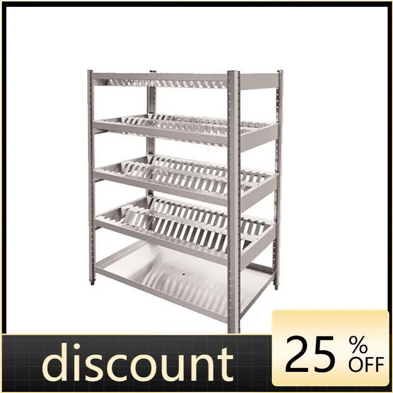 LMM stainless steel plate rack single and double row plate rack four layers thickened stainless steel