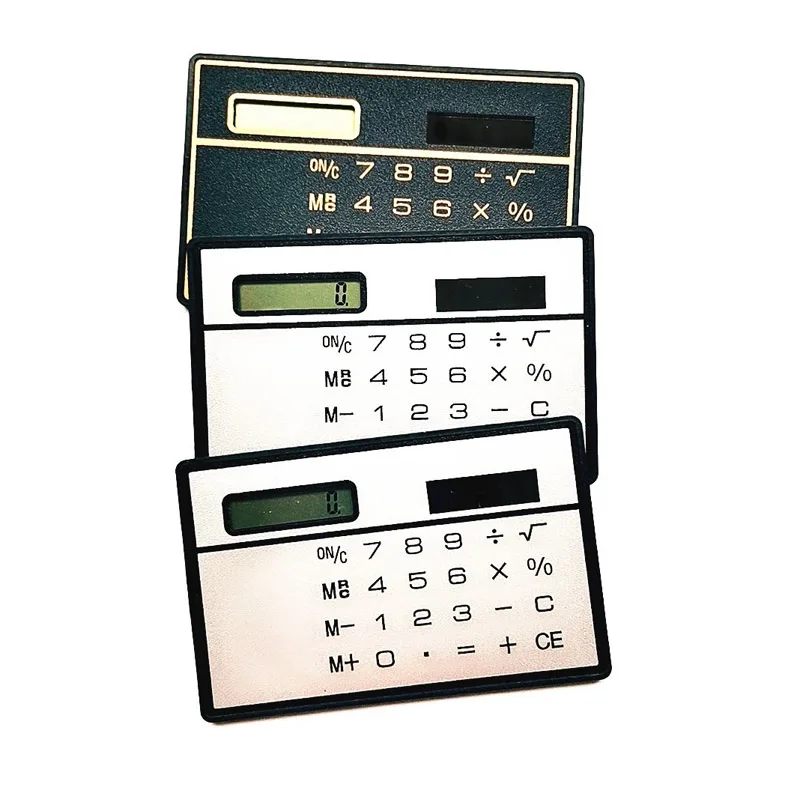 POWER CALCULATOR 8 Digit Calculator Slim Solar Calculator With Touch Screen Credit Card Design Mini Size Portable Slim Computer
