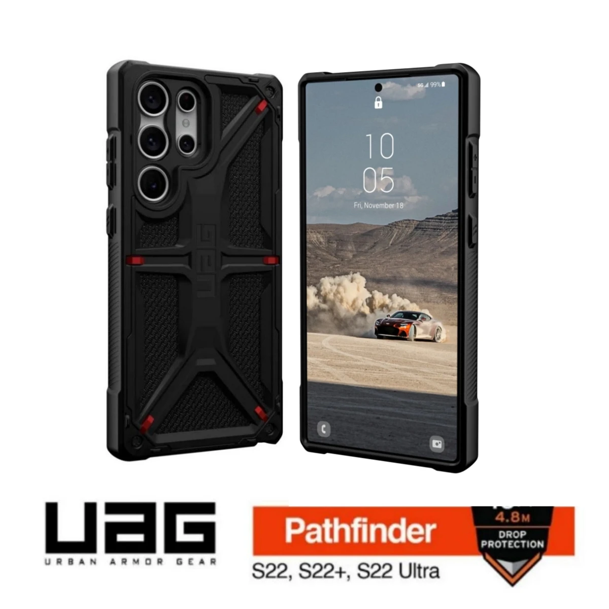 UAG 모나크 케블라®삼성 갤럭시 S23 울트라 S23 플러스용 충격 방지 케이스, 오리지널 낙하 방지 견고한 프리미엄 보호 커버