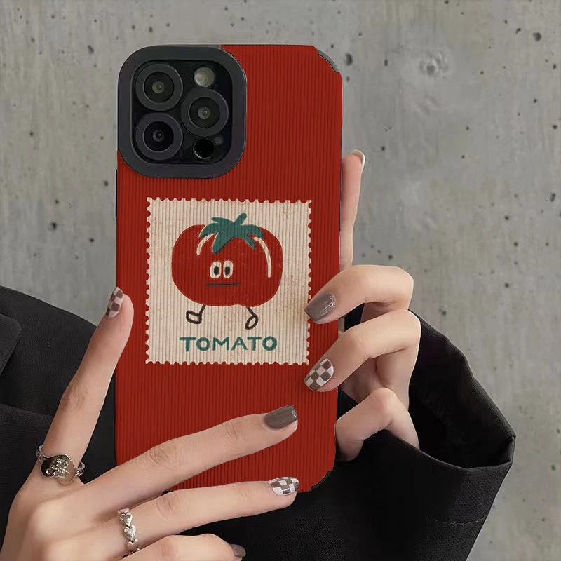 Cute Cartoon Tomatoe Phone Cases for IPhone 11 Case 14 Pro Max 15 Pro Max IPhone Case for IPhone 13