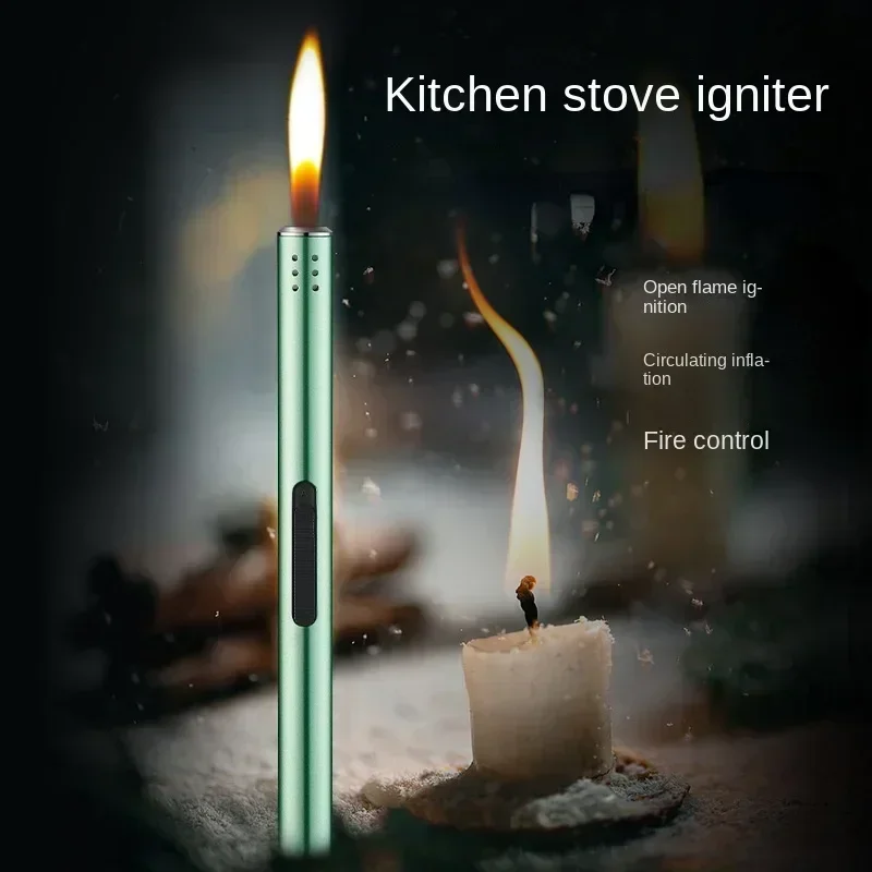 

Outdoor Extended Open Flame Burning Lighter, Household Kitchen Gas Stove, Barbecue Igniter, Aromatherapy Candle Lighter