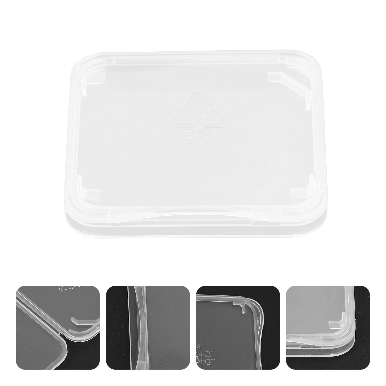 

100 pcs Card Box Transparent PP Material 36x36x3.5mm Mini Storage Case for Memory Cards Protect Lightweight