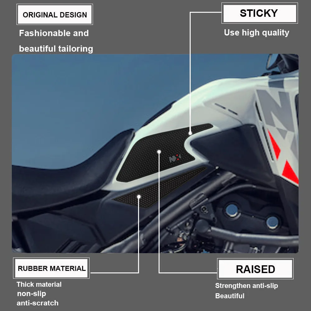 Para HONDA NX500 NX 500 nx500 NX400 NX 400 2023 2024 2025 motocicleta nueva Protector de almohadilla de depósito pegatina calcomanía Gas rodilla agarre ﻿
