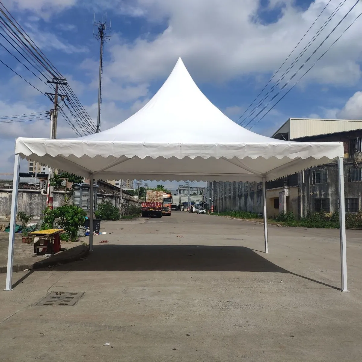 Exhibition tent pointed canopy ceiling canopy outdoor shading 3 * 3meters sun protection celebration tent large commercial
