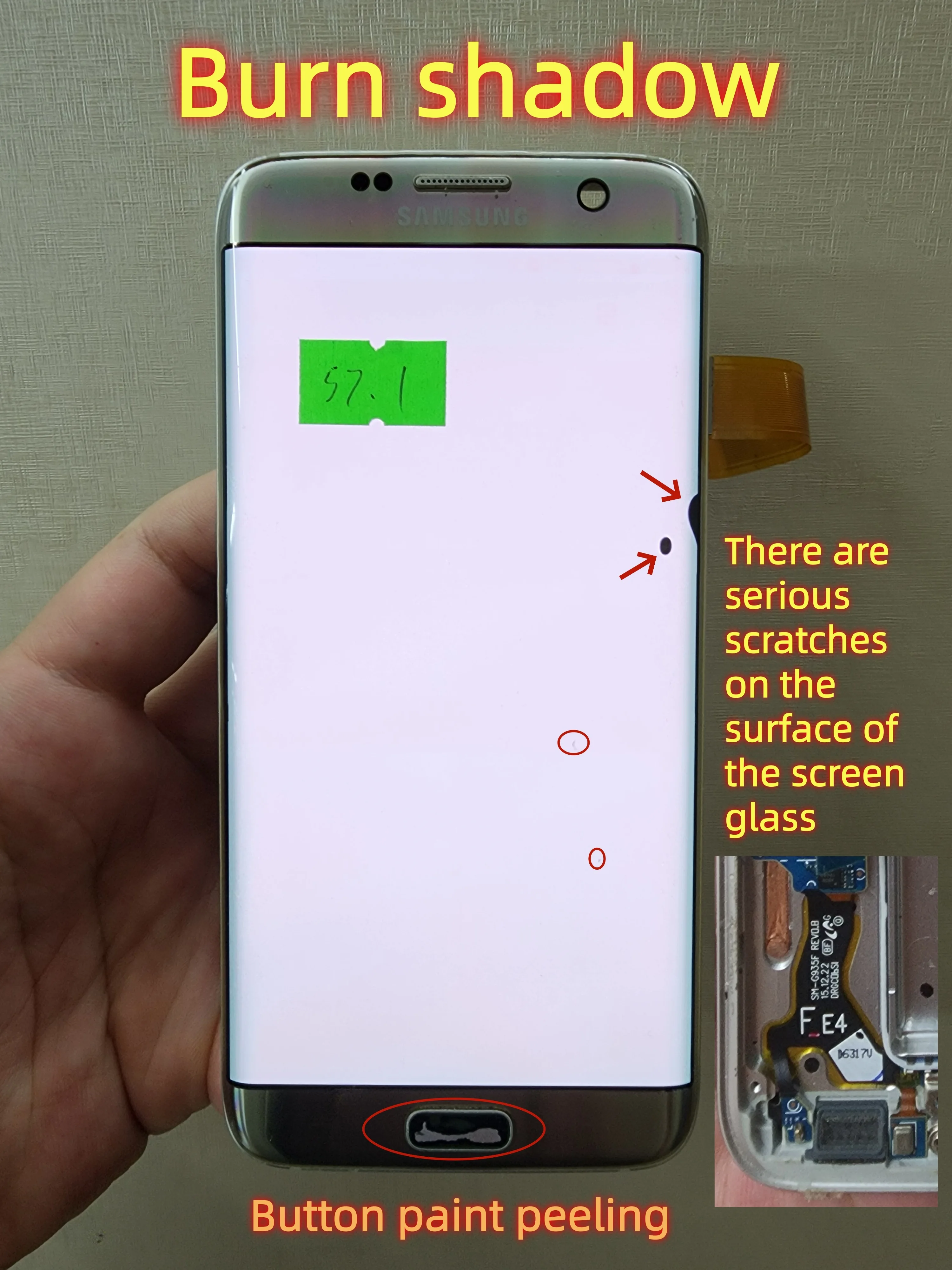 Оригинальный AMOLED-дисплей для Samsung Galaxy S7 Edge G935 G935F G935FD, сенсорный экран с диджитайзером в сборе.