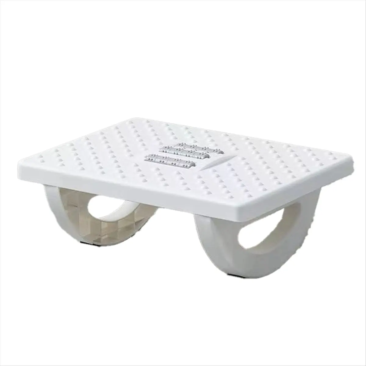 REST Portability Foot Rest Footrest Ergonomic Foot Stool with Massage Rollers Foot Rest for Home Work Fast Ship White