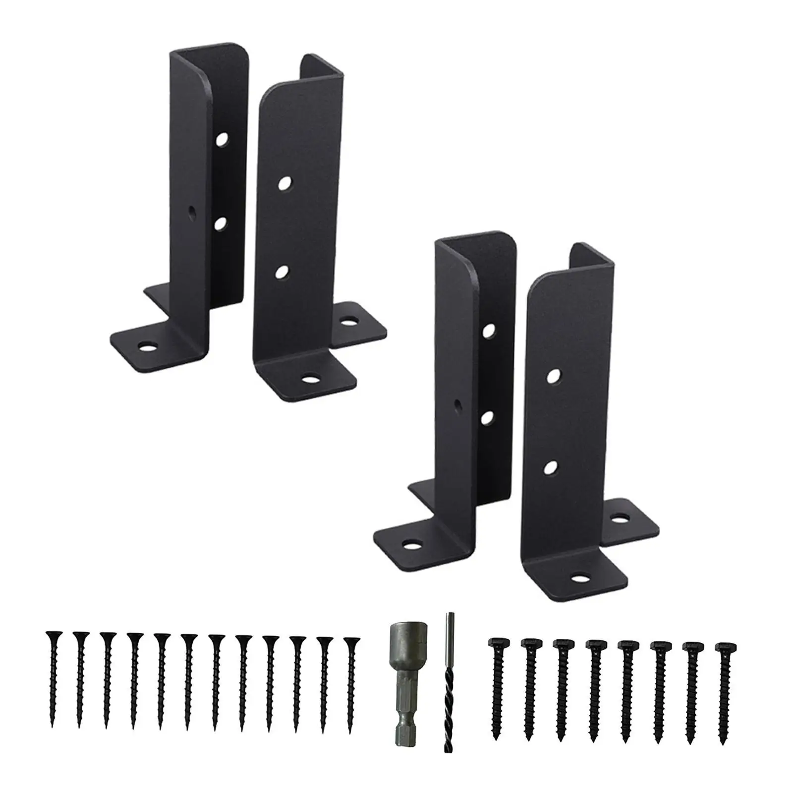 Pergola Post Base Bracket Metal Adjustable Fence Support Heavy Duty Kit for Patio Deck Porch Pergola