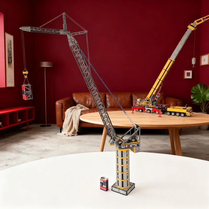 

2775pcs MOC Luffing Tower Crane Designed By Peteria Technical Model Building Blocks Architecture Toy Christmas Gifts Brick Kids