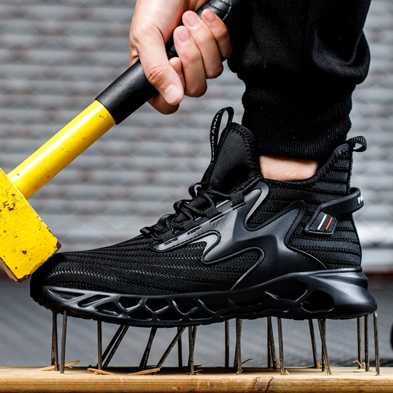 Men's Indestructible Anti-Shock Safety Shoes Work Hiker Boots Anti-Puncture Security Protective Footwear for Professional Use