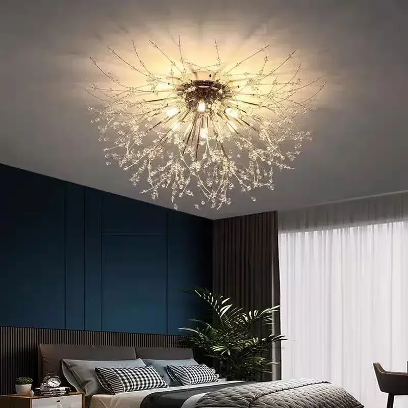 

Lustre LED Ceiling Lighting Dandelion Chandelier Dinning Living Room Personality Art Crystal Lamps Home Decor Lights