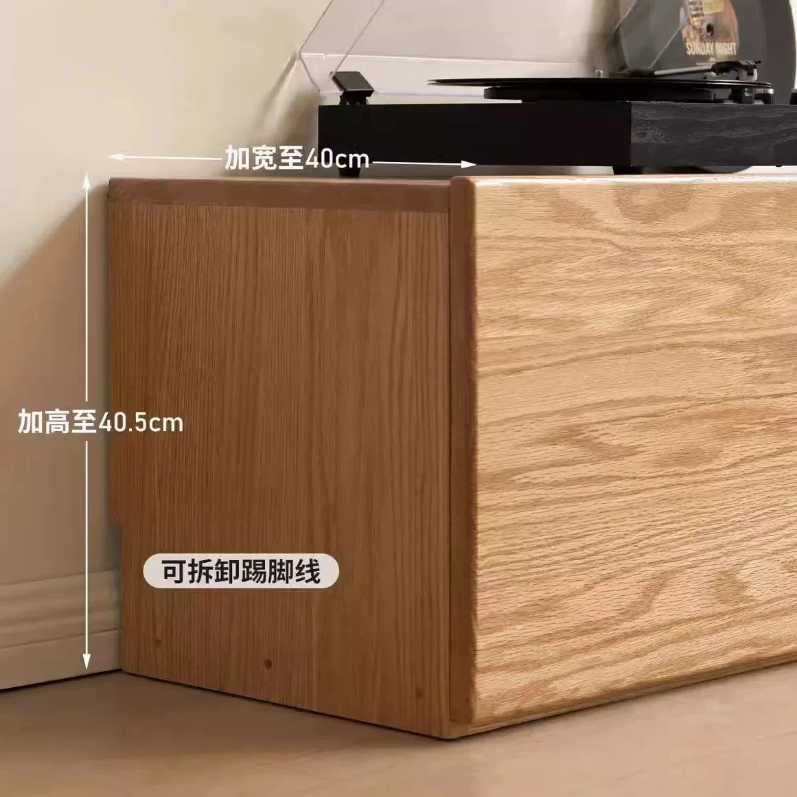 Factory direct sales all solid wood TV cabinet oak floor locker small apartment living room floor cabinet log TV cabinet