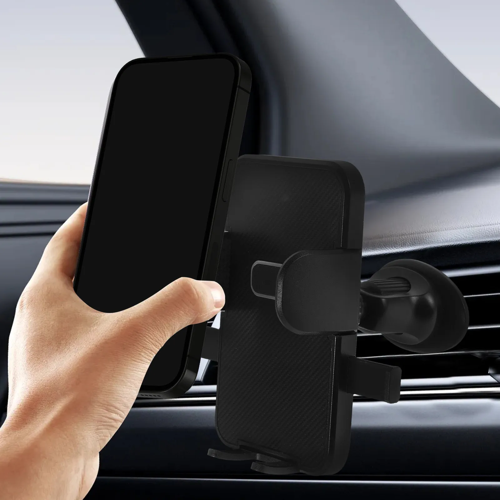 

Vent Car Phone Holder Universal Mount Rotatable 360 Degree Secure Grip for Navigation Driving Dash Air Vent Mobile Phone Holder