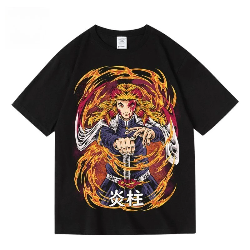 2026 Neues Cartoon Demon Slayer Print T-Shirt Kurzarm-T-Shirt Herren- und Damen-T-Shirt Herren-Sport-T-Shirt Streetwear