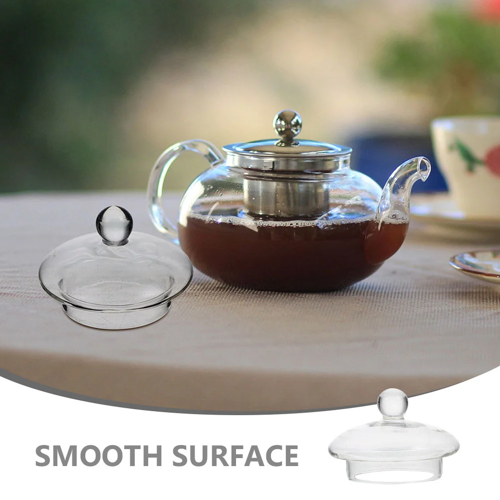 Strainer Teapot Lid Clear Glass Supplies Replacement Kettle Component Accessory for Cover Travel