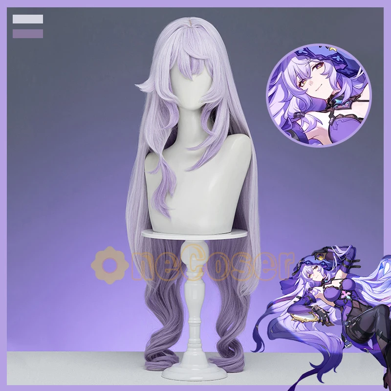 

CosplayBlack Swan Cosplay Wig Game Honkai Star Rail White Purple Long Hair Garden of Recollection Soothsayer Fiber Hair+Wig Cap
