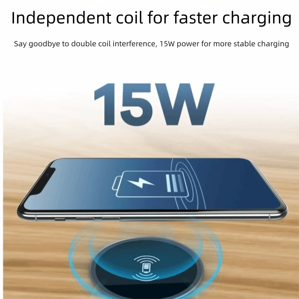 Fast Charging Fast Wireless Charger Embedded Desktop Fast Wireless Charger Pad 15W Inductive Charging Base