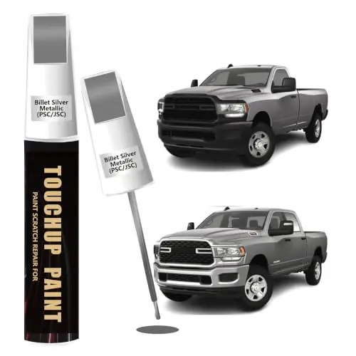 Billet Silver Metallic(PSC/JSC) Car Paint Touch Up Pen for Dodge RAM,Automotive Scratch Remover Paint Pen for Nicks&Chips