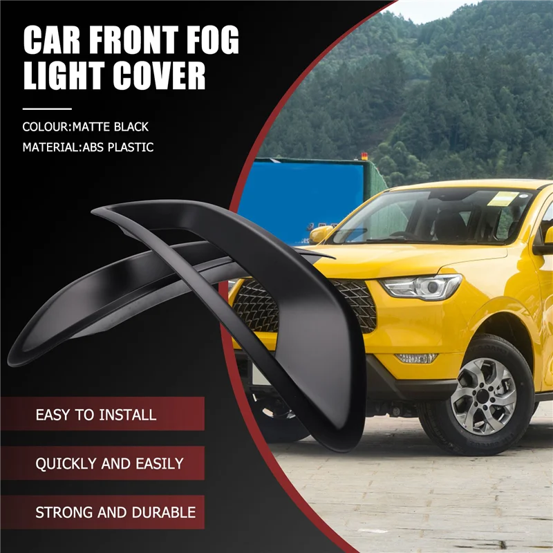 

AV32-Car Front Fog Light Cover Frame Decoration Accessories For Great Wall Cannon GWM Poer Ute 2019 - 2022