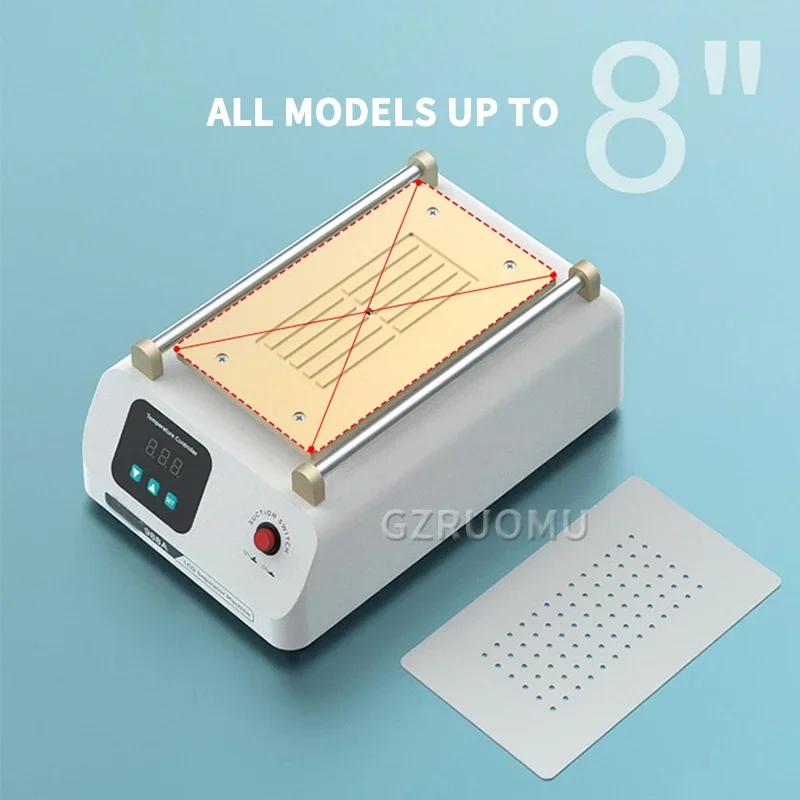 

Комплект для разделения LCD-экранов с сенсорным управлением, 8 дюймов, модель 998A+, со встроенным вакуумным насосом, для ремонта экранов iPhone