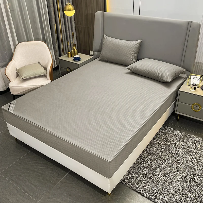 Waterproof Mattress Cover With Zipper Six Sides All Inclusive Mattress Cover King Queen Quilted Bed Fitted Sheet Customizable